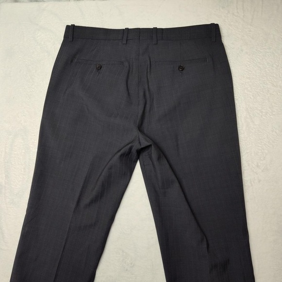 Theory Dress Pants Men 34x31 Gray Flat Lined Cody Shelburne Wool Slacks Trousers - Picture 4 of 14